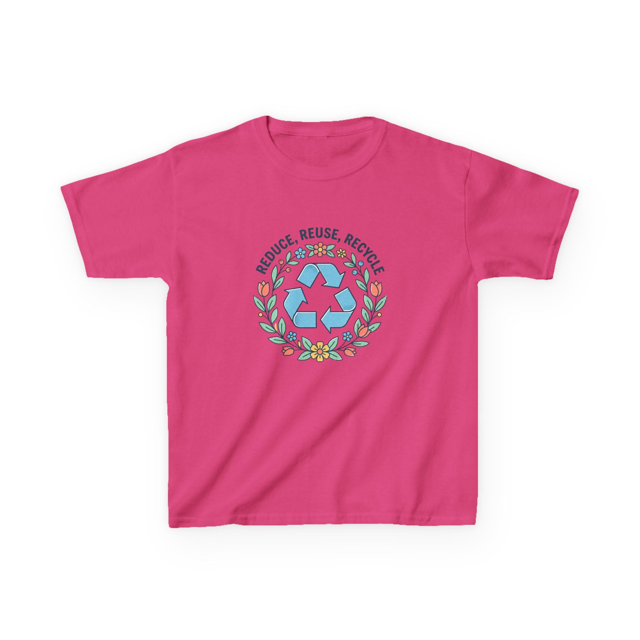 Kids "Reduce Reuse Recycle" Floral T-Shirt