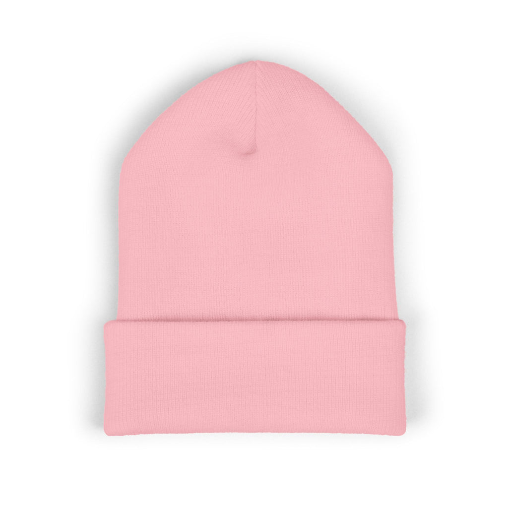 Gorro con puño y símbolo de reciclaje bordado