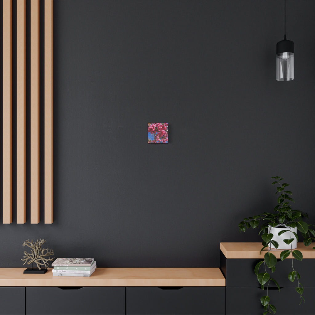 Cuadro de pared en lienzo con flores rosas — Impresión floral mate estirada