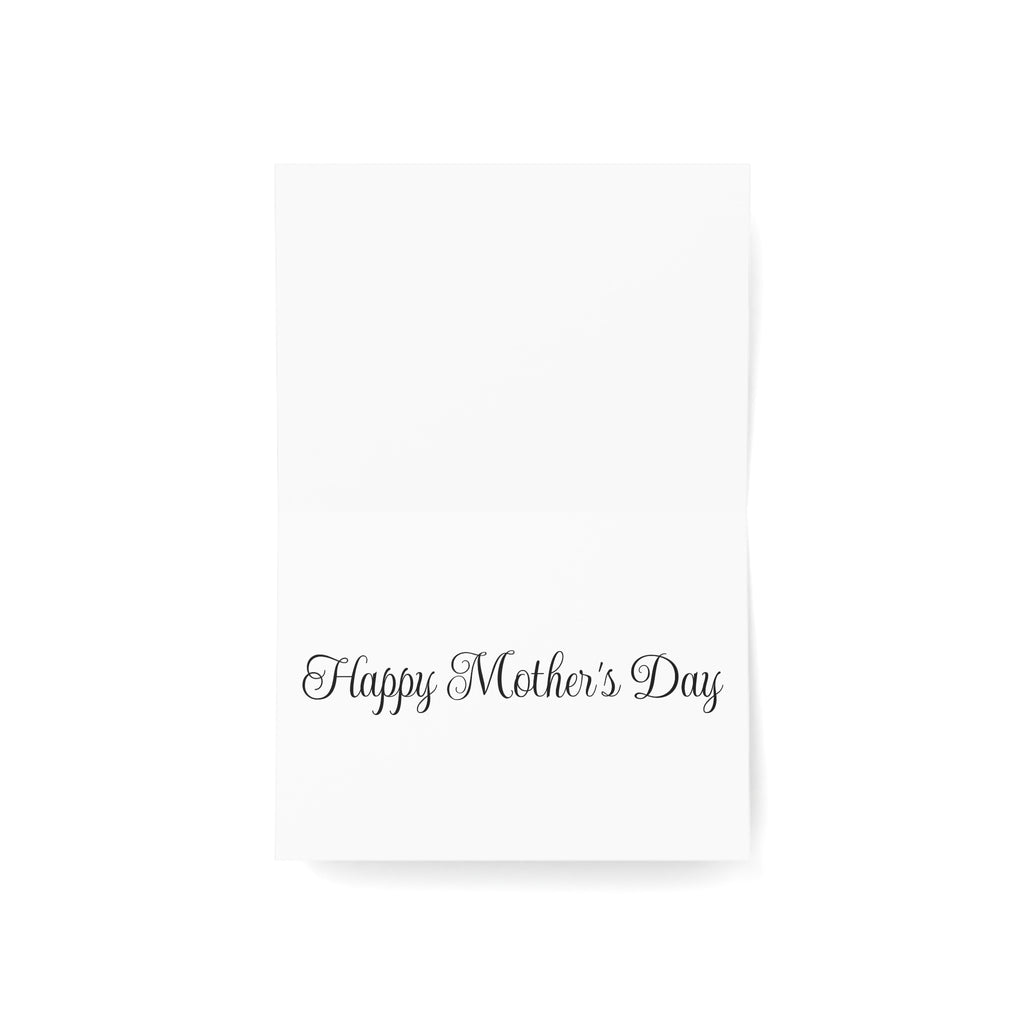 Tarjeta para el Día de la Madre con collage floral — Paquete de 1/10/30/50 (Diseño de lirios cala y corazones)