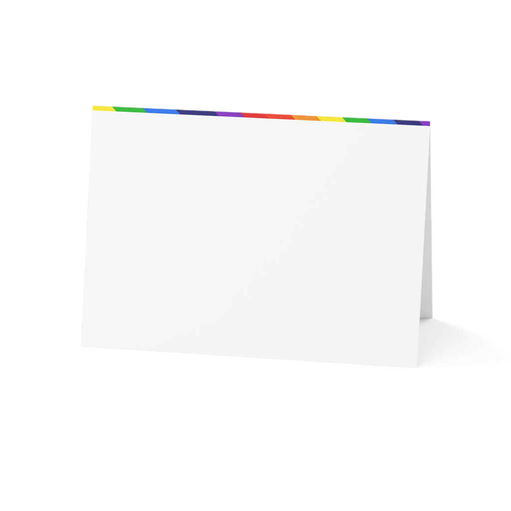 Rainbow Diagonal Stripes Greeting Cards — Pride Celebration Note Cards