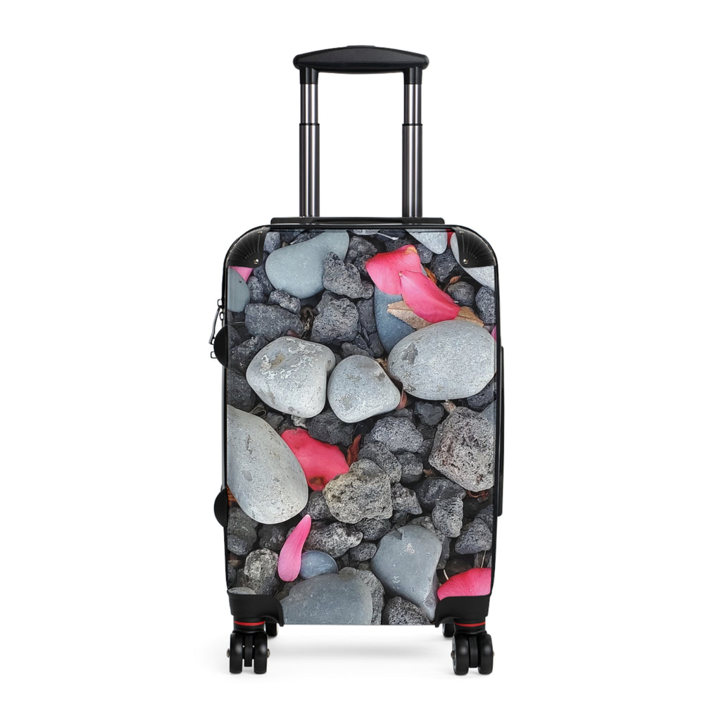 Maleta de cabina Pebble & Pink Petals — Equipaje de playa floral