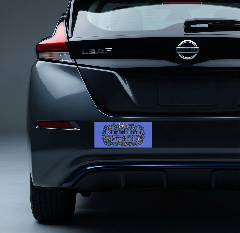 Han Blue Destroy the Patriarchy Not the Planet Bumper Sticker