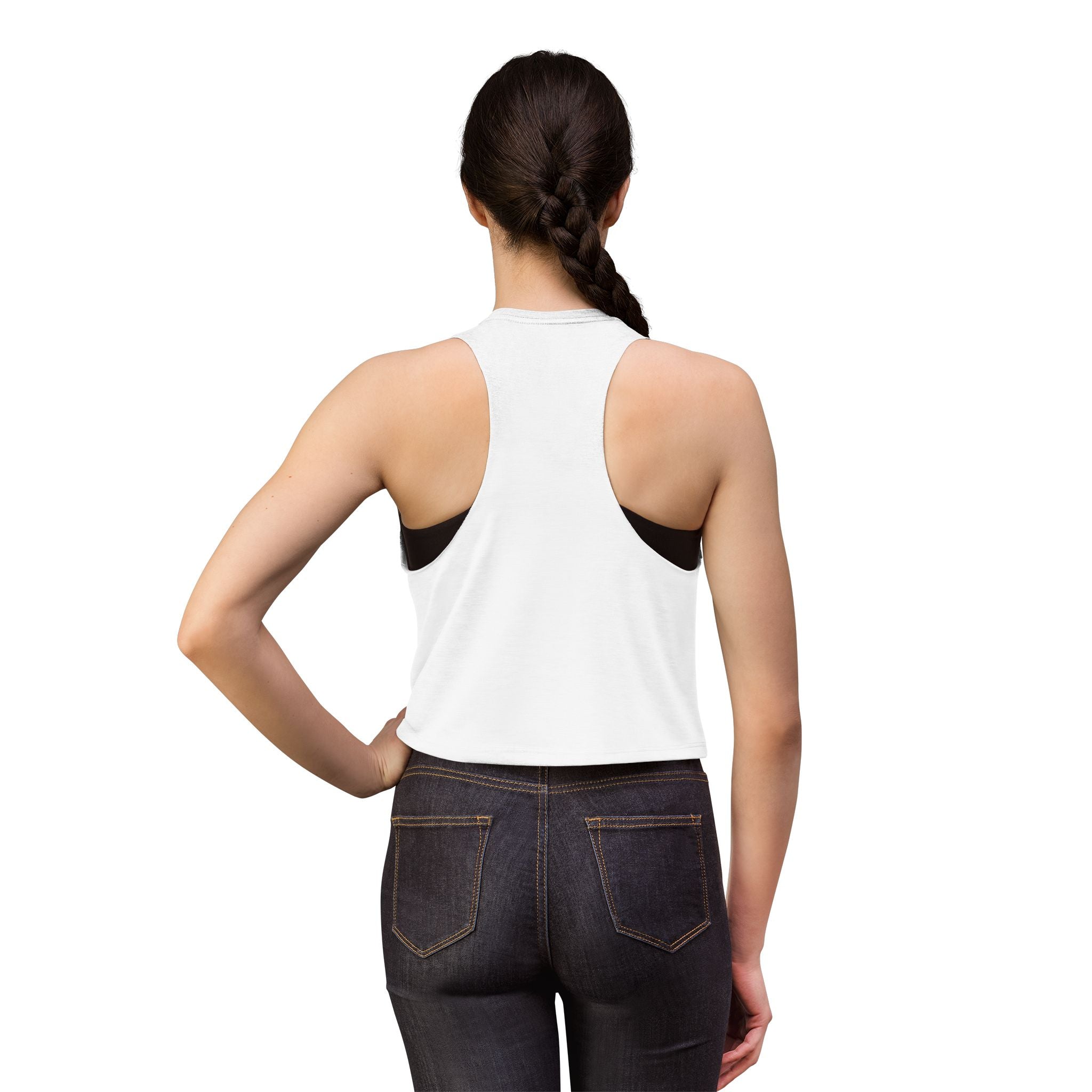 Top Corto Floral Ecológico — Camiseta Corta sin Mangas de Mujer "Reduce, Reutiliza, Recicla"