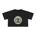 Destroy The Patriarchy Rose Emblem Crop Tee