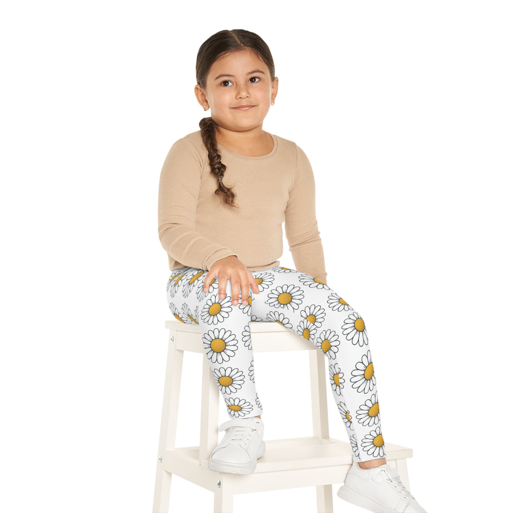 Leggings Daisy para Niños — Leggings Estampados Florales Blancos