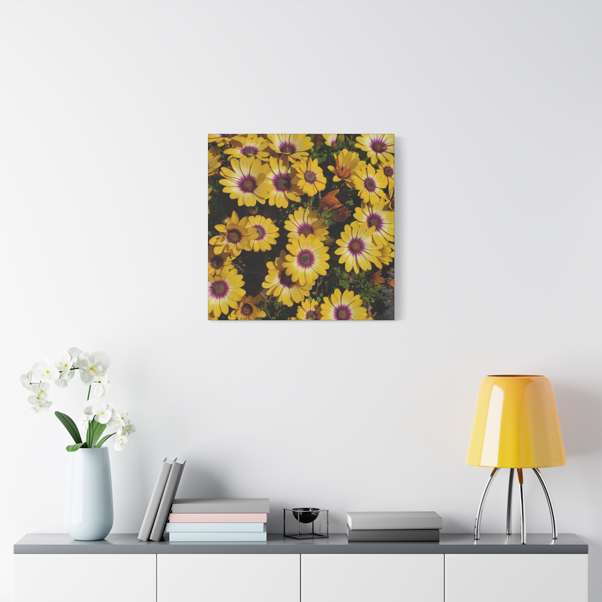 Yellow Daisy Floral Canvas Wall Art