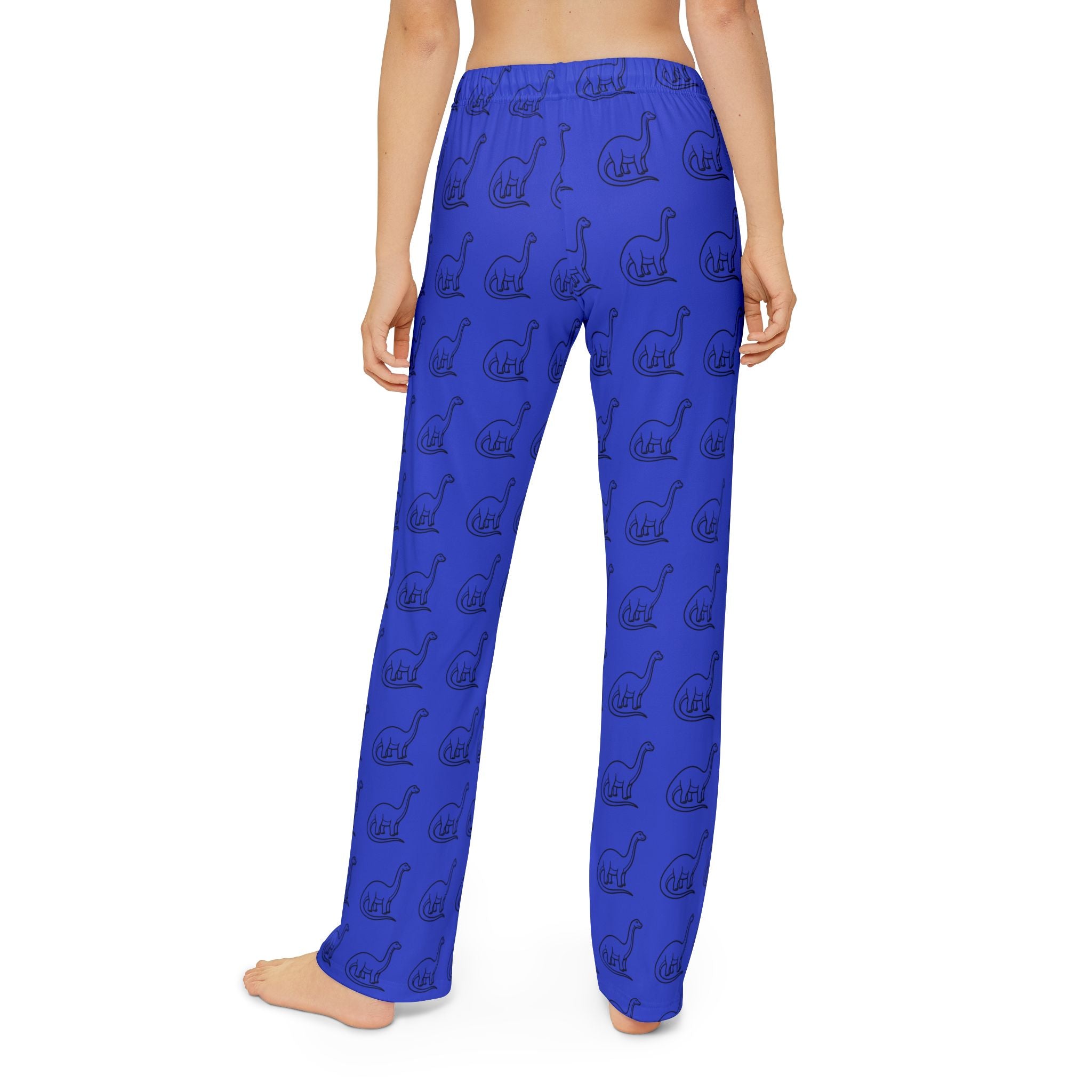 Pantalones de pijama para niños - Estampado de dinosaurios azules por toda la prenda