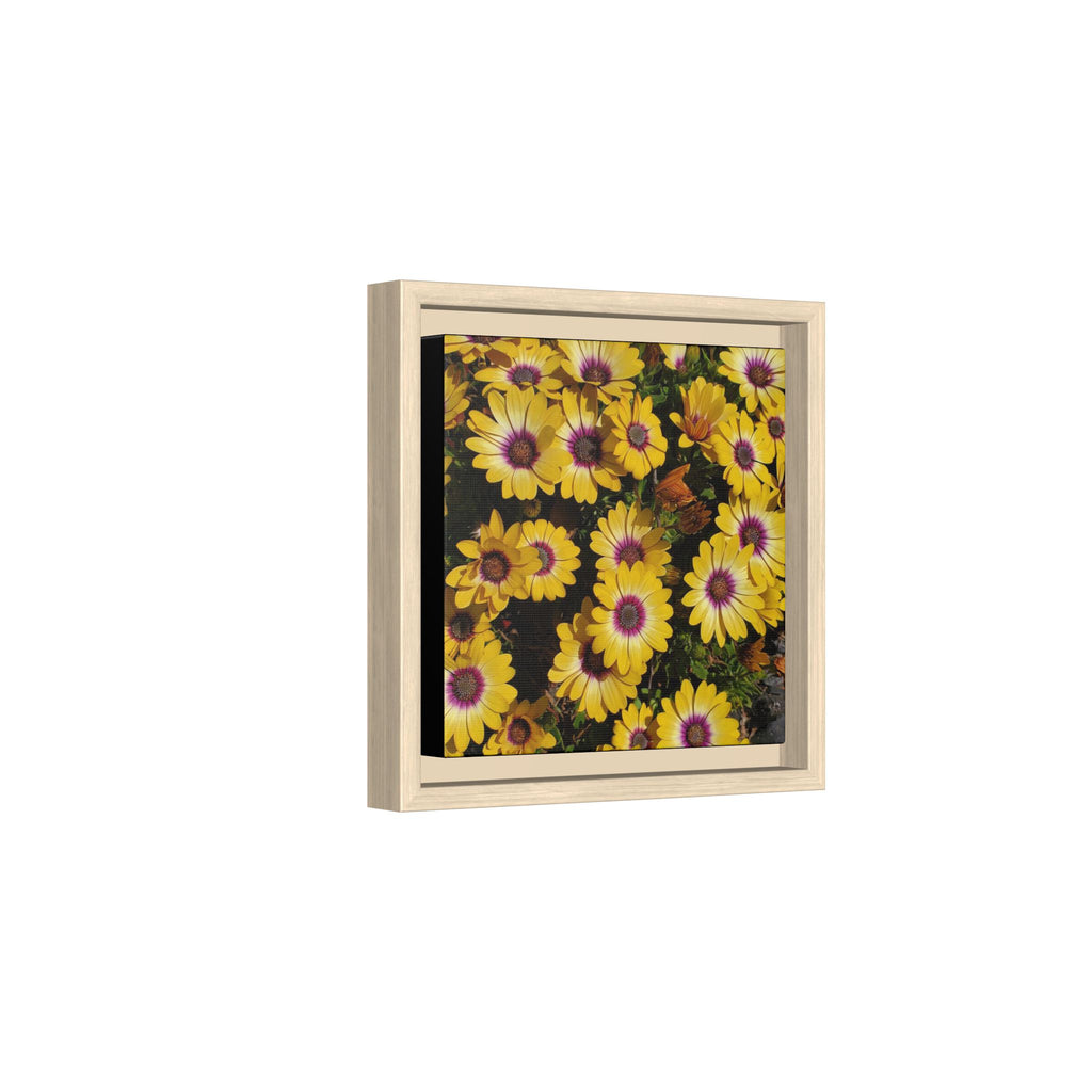 Cuadro de pared de lienzo con margaritas amarillas — Impresión floral mate vibrante