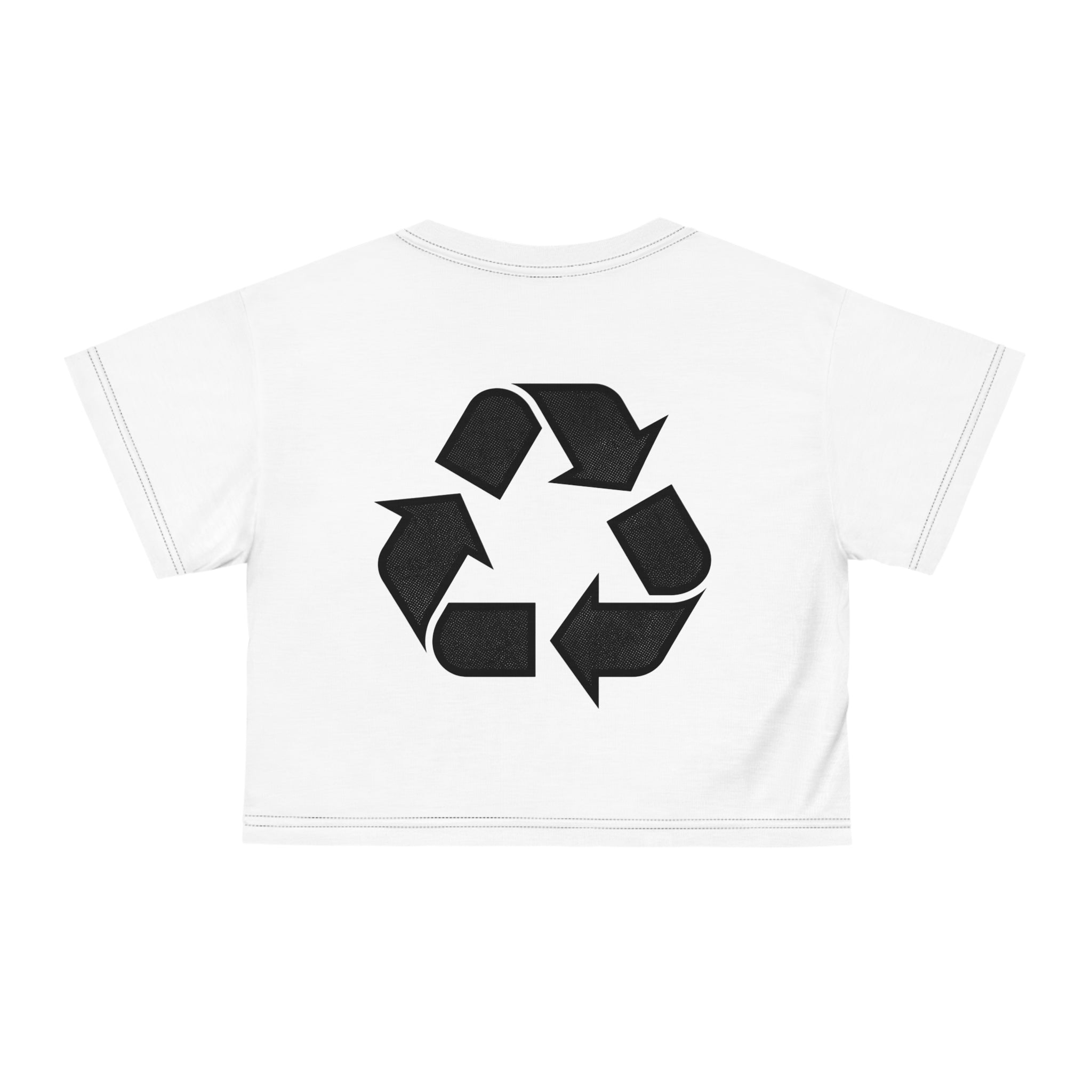 Reduce Reuse Recycle Crop Tee | Eco Recycling Symbol