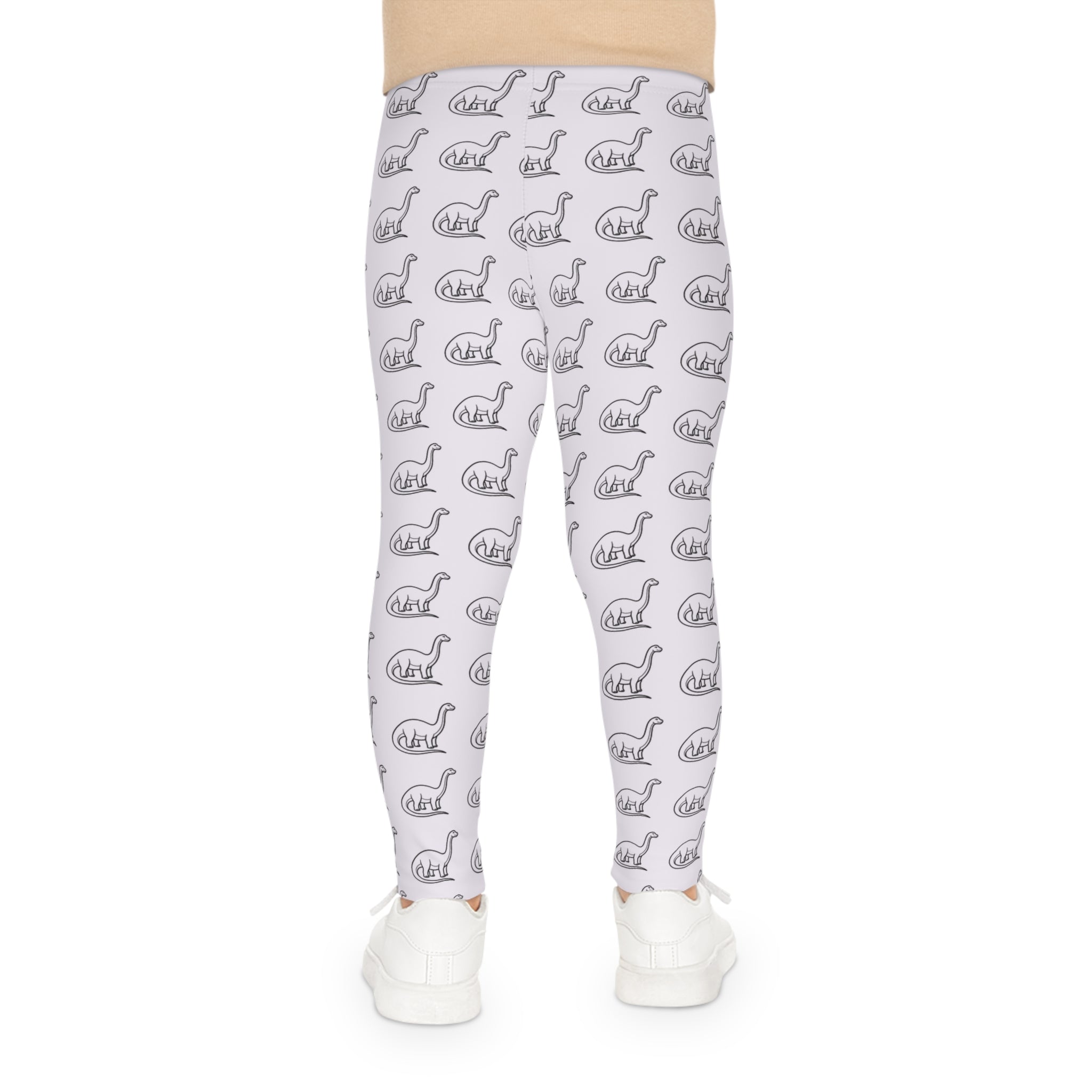 Leggings estampados de dinosaurios para niños — Bonito patrón de dinosaurios en toda la prenda