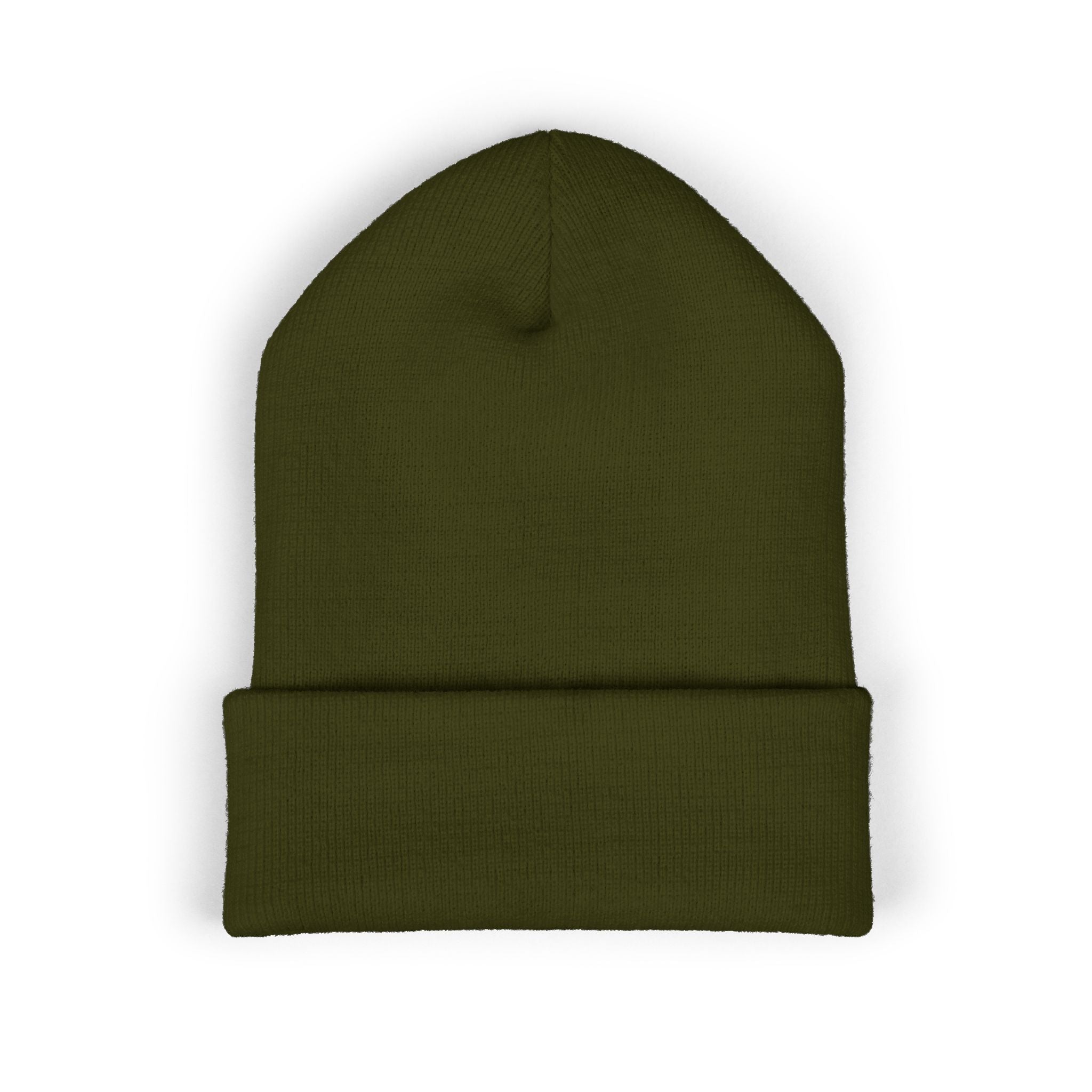 Gorro con puño y símbolo de reciclaje bordado