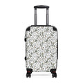 Floral Vine Suitcase — Elegant White & Olive Travel Luggage