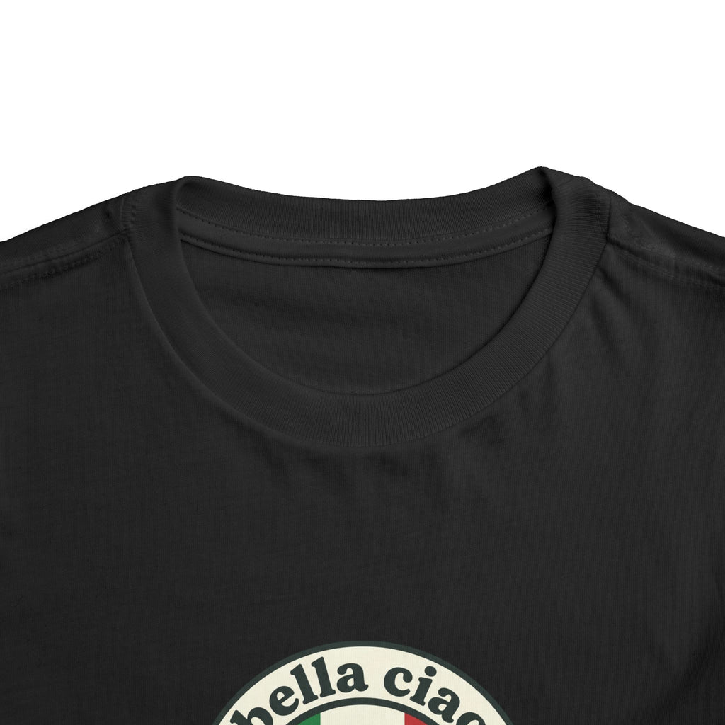 Camiseta de niño pequeño • Gráfico de megáfono con bandera italiana "Bella Ciao"