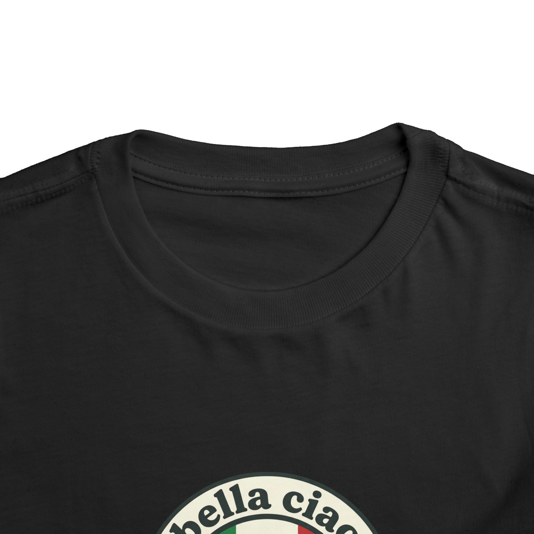 Camiseta de niño pequeño • Gráfico de megáfono con bandera italiana "Bella Ciao"