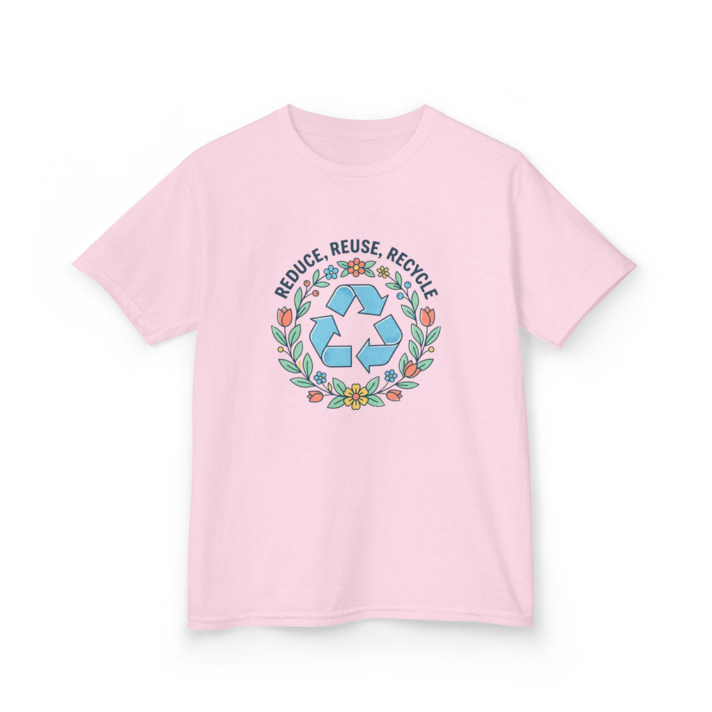 Camiseta "Reducir Reutilizar Reciclar" Floral para Niños