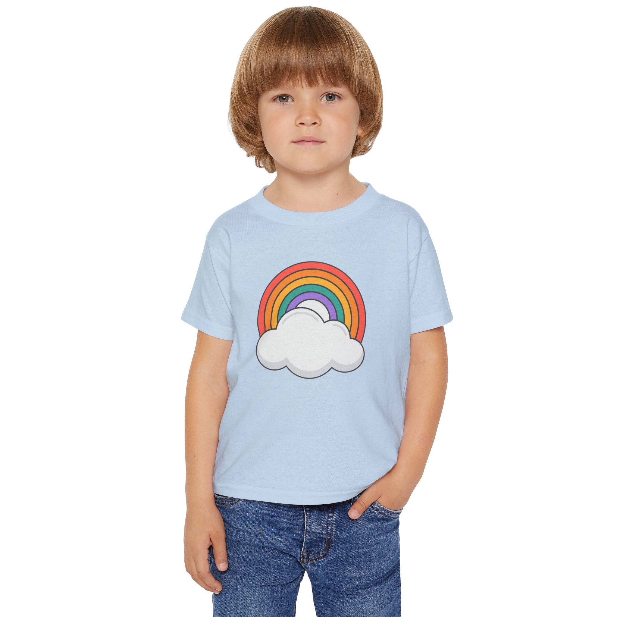 Camiseta de arcoíris y nube para niños pequeños | Camisa de arcoíris para niños, Top de nube lindo