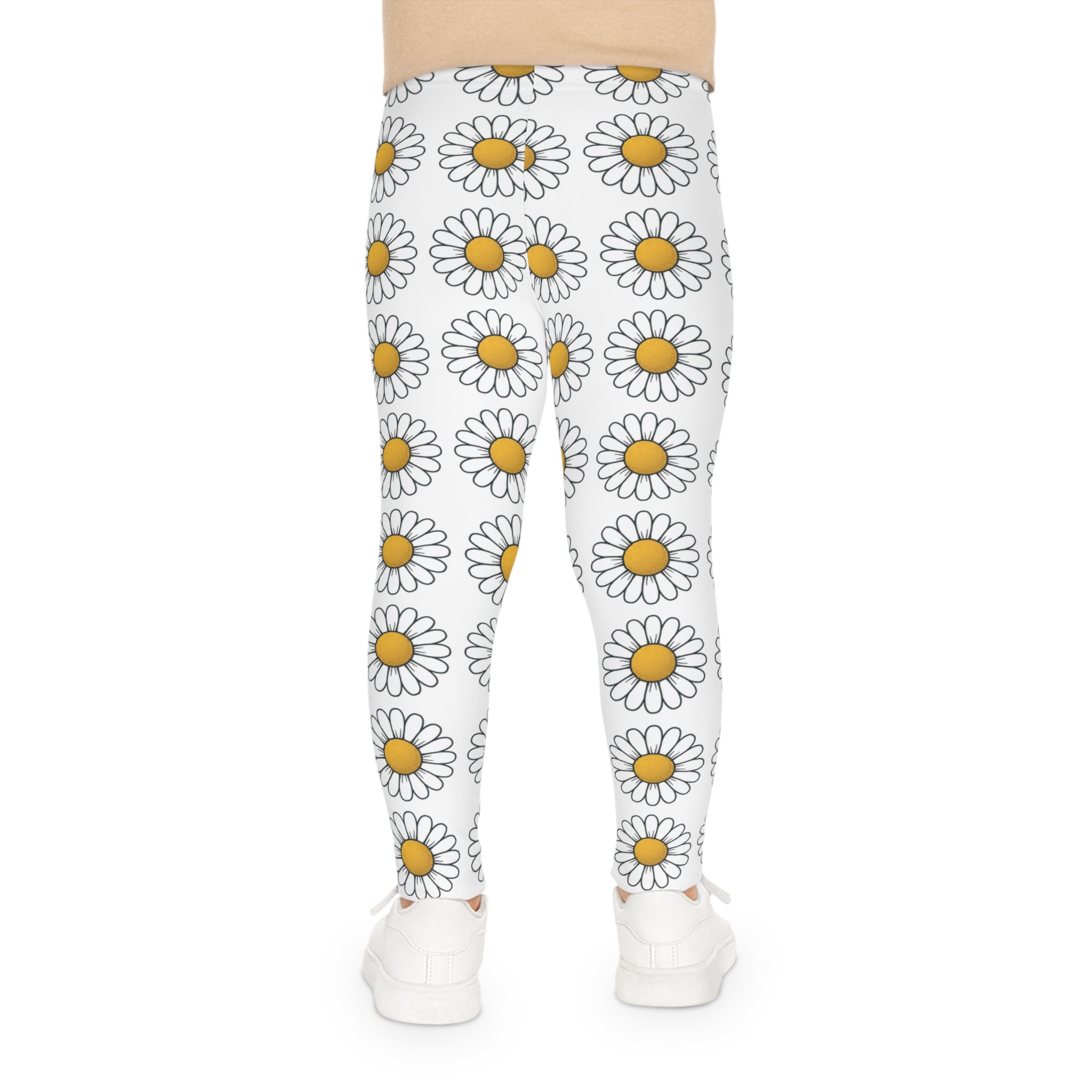 Leggings Daisy para Niños — Leggings Estampados Florales Blancos