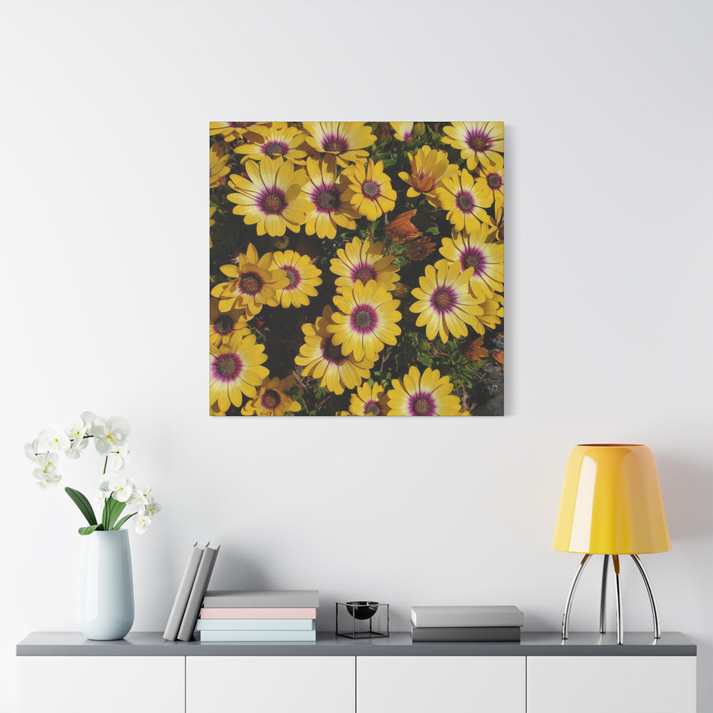 Yellow Daisy Floral Canvas Wall Art
