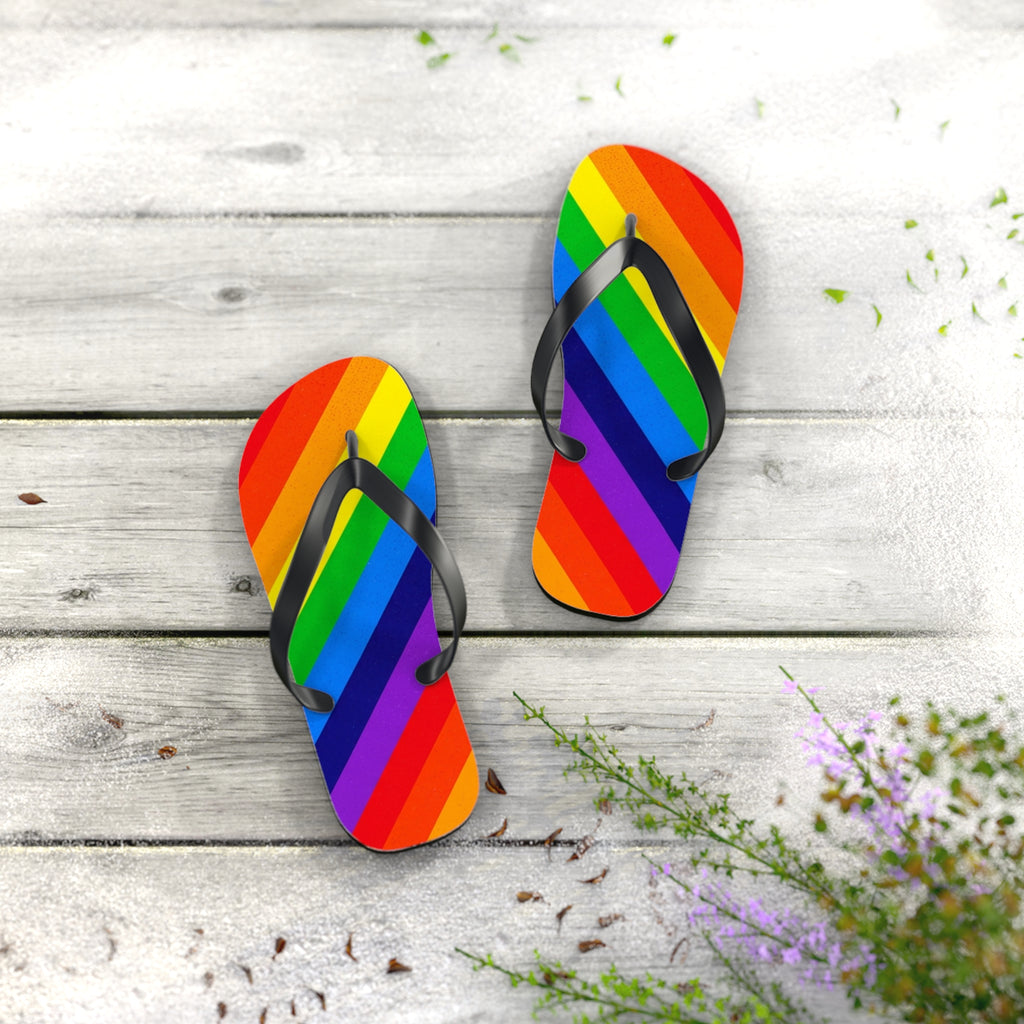 Rainbow Pride Flip Flops