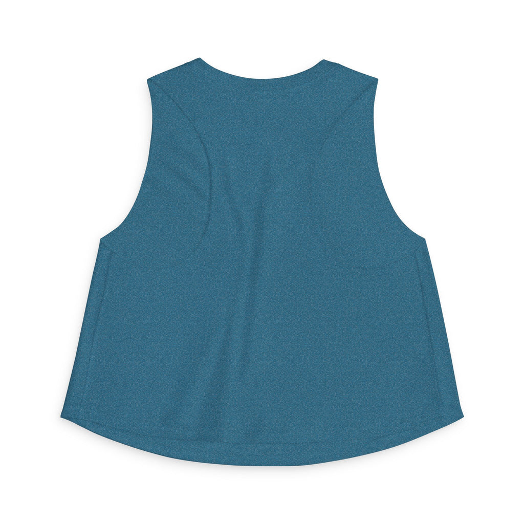 Top Corto Floral Ecológico — Camiseta Corta sin Mangas de Mujer "Reduce, Reutiliza, Recicla"
