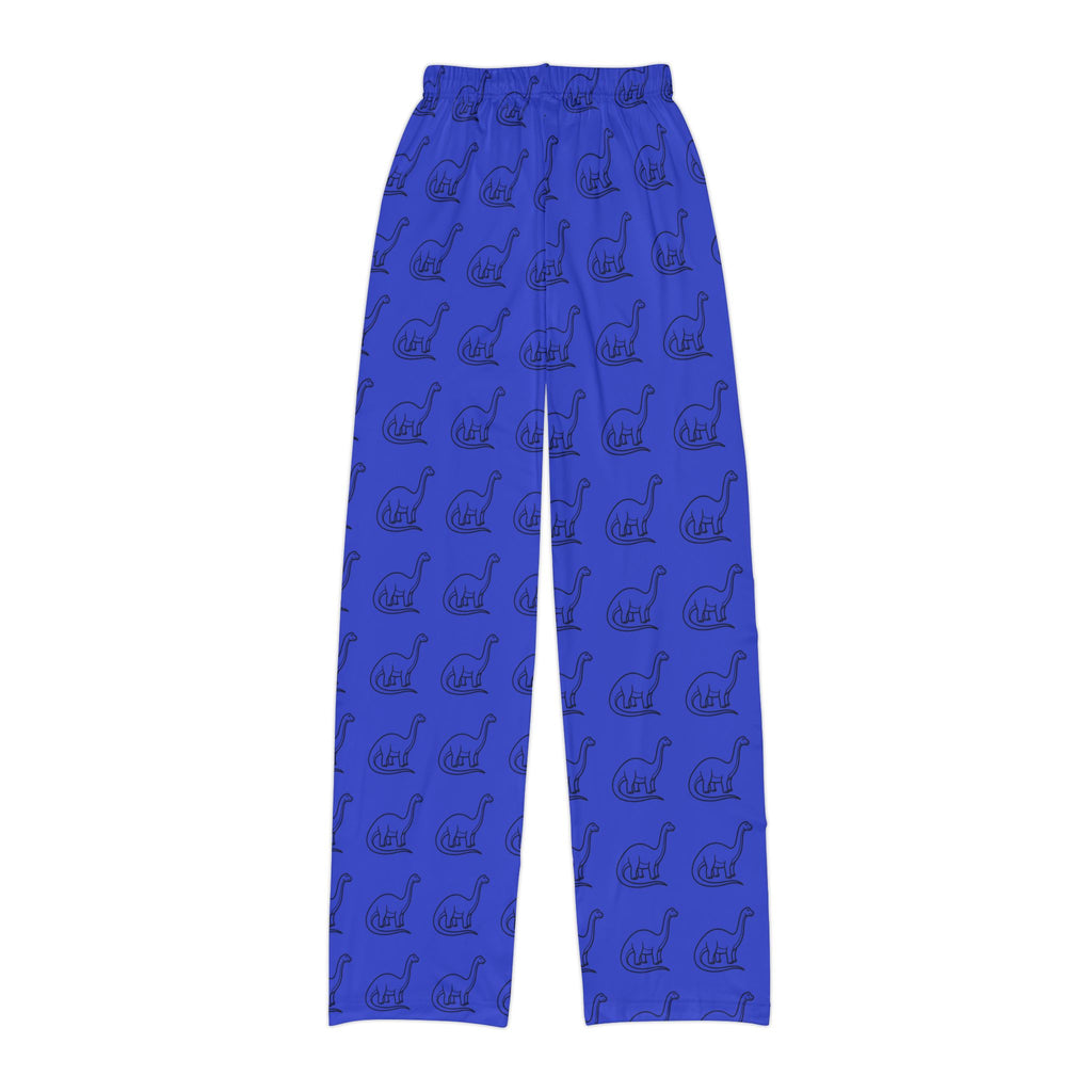 Pantalones de pijama para niños - Estampado de dinosaurios azules por toda la prenda