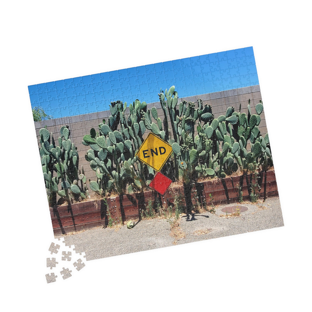Cactus 'End' Sign Jigsaw Puzzle — 110-1014 Piece Botanical Jigsaw Puzzle