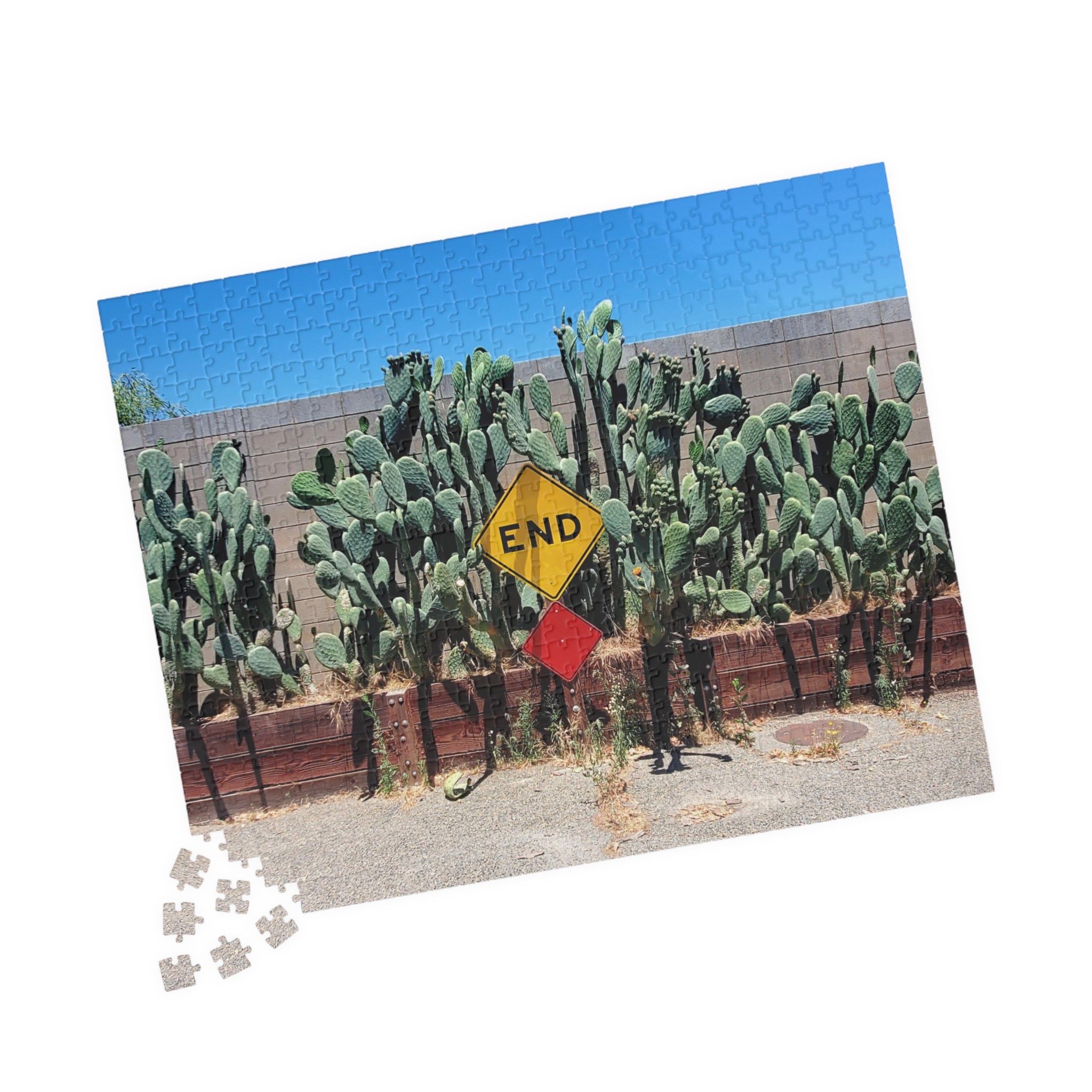 Cactus 'End' Sign Jigsaw Puzzle — 110-1014 Piece Botanical Jigsaw Puzzle