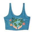 Earth Love Sports Bra — Eco-Friendly Floral Graphic Activewear