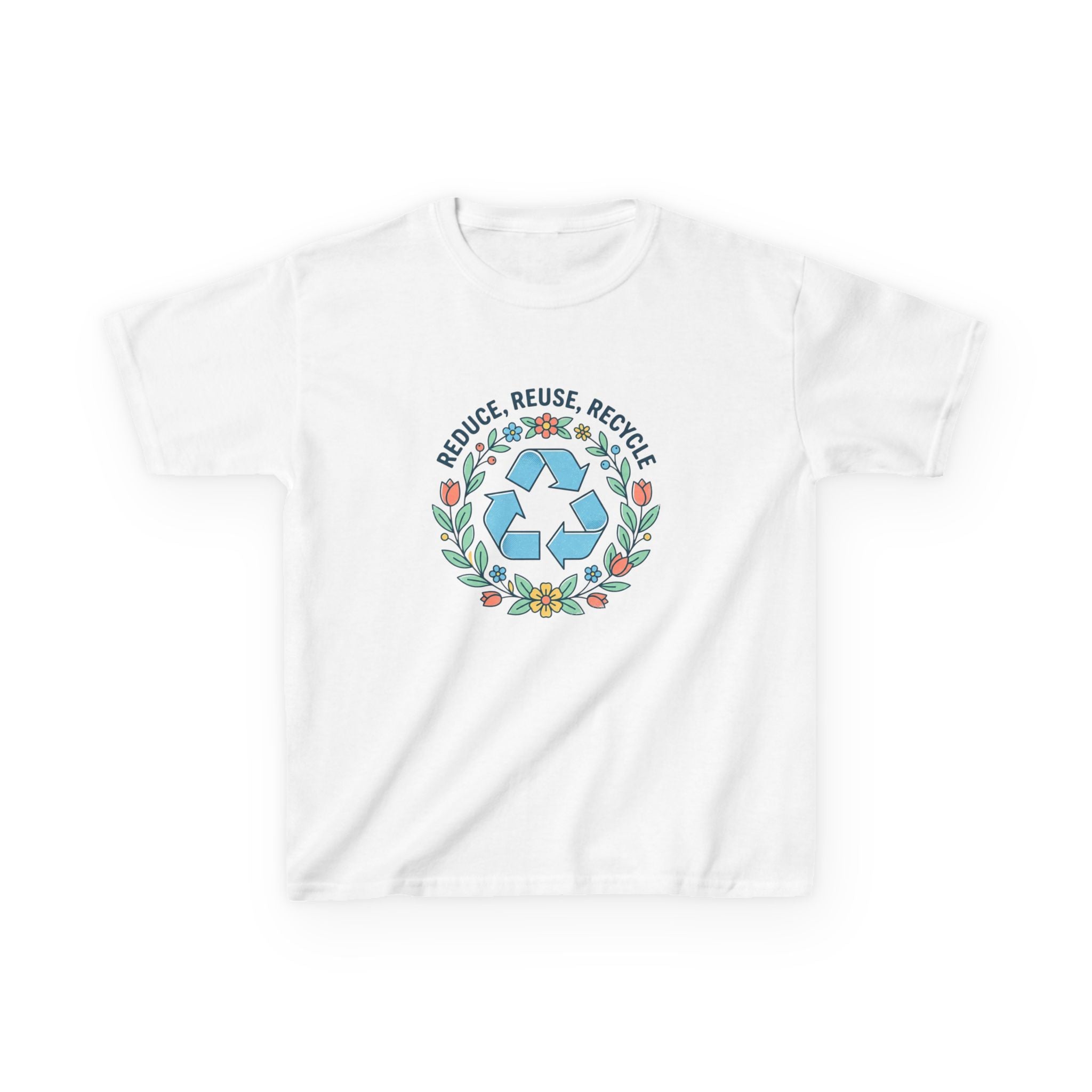Kids "Reduce Reuse Recycle" Floral T-Shirt
