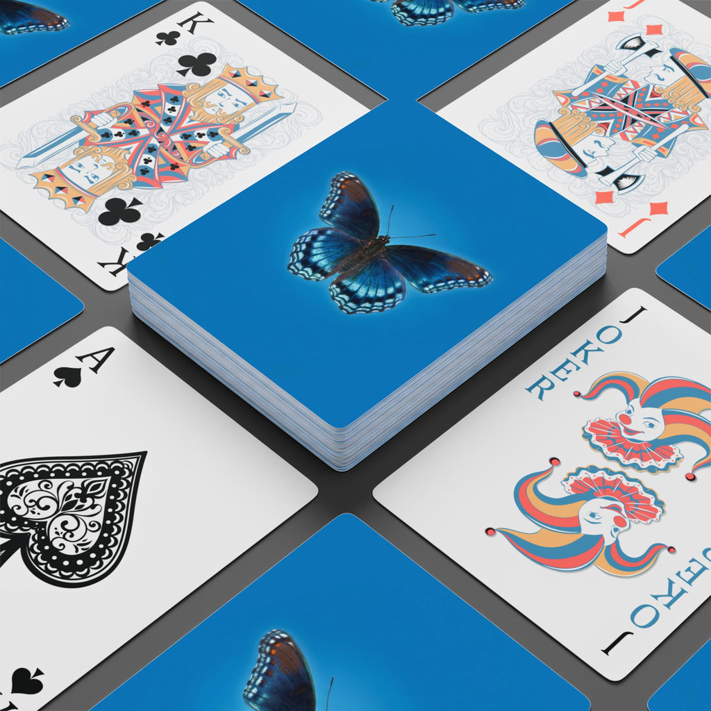 Butterfly Blue Playing Cards