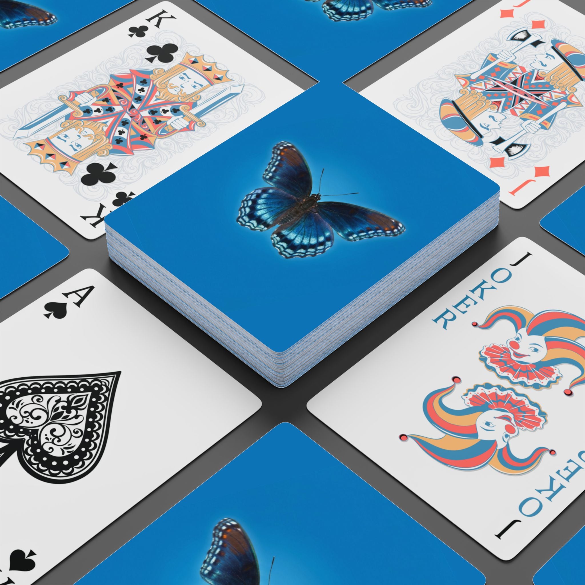 Butterfly Blue Playing Cards