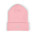 =Embroidered Recycle Symbol Cuffed Beanie (Dark Colors)