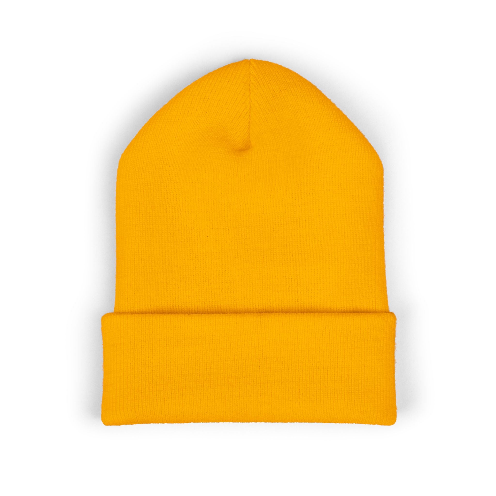 Gorro con puño y símbolo de reciclaje bordado