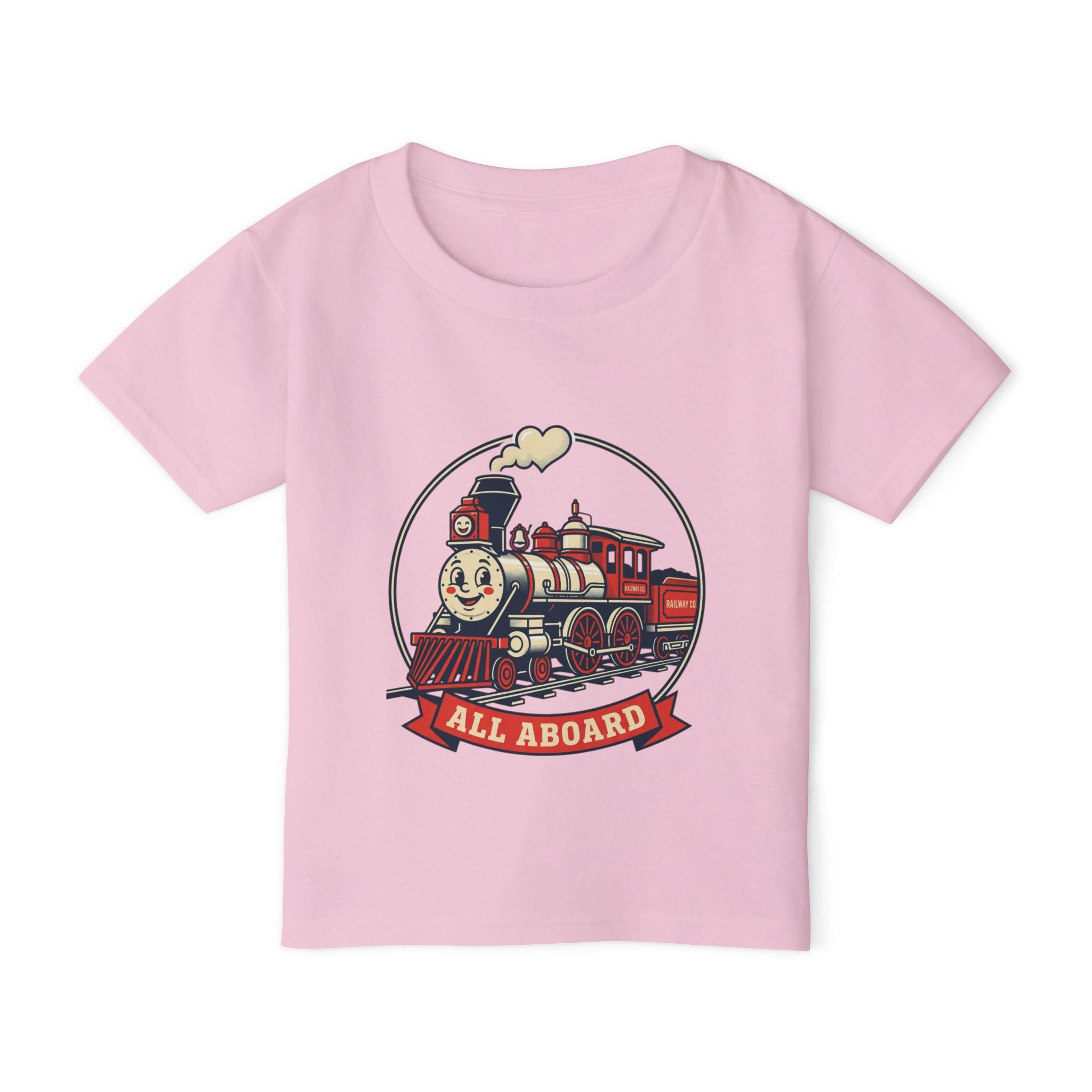 Toddler T-Shirt — 'All Aboard' Vintage Train Graphic