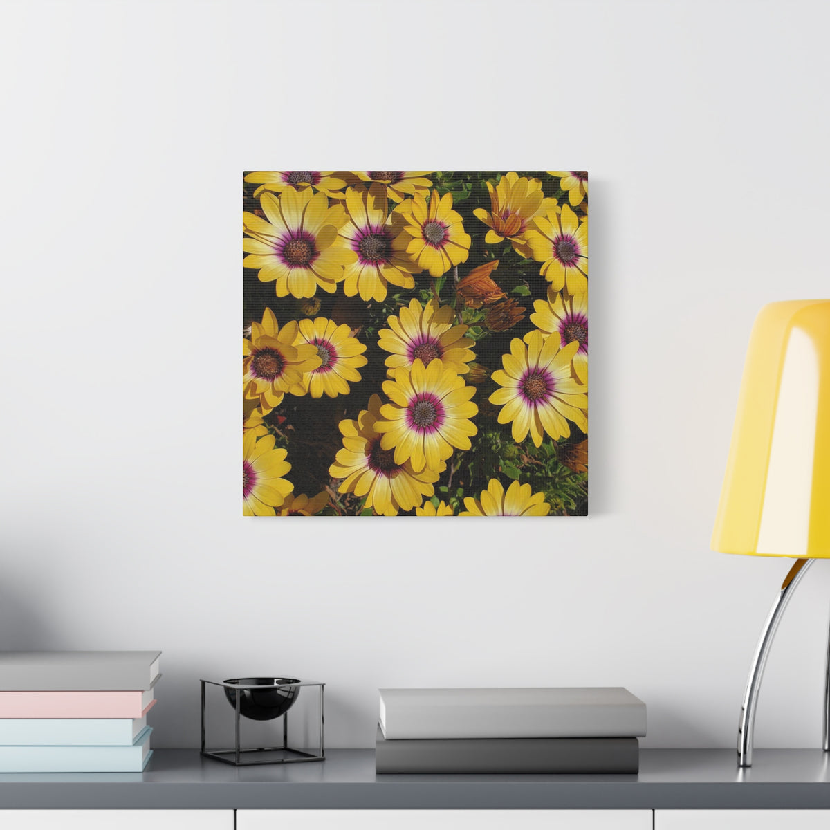 Yellow Daisy Floral Canvas Wall Art