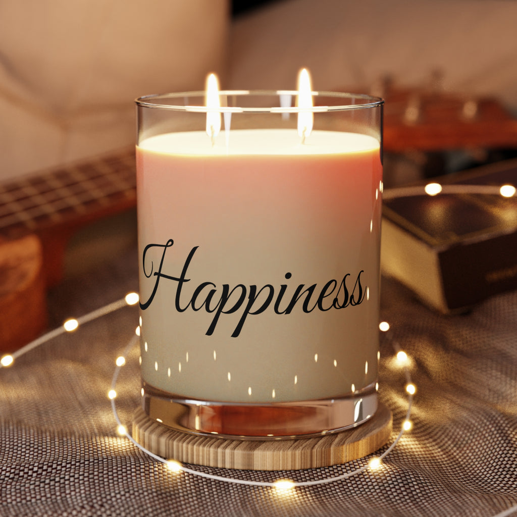 Happiness Scented Candle — 11oz Glass Jar, Uplifting Home Fragrance