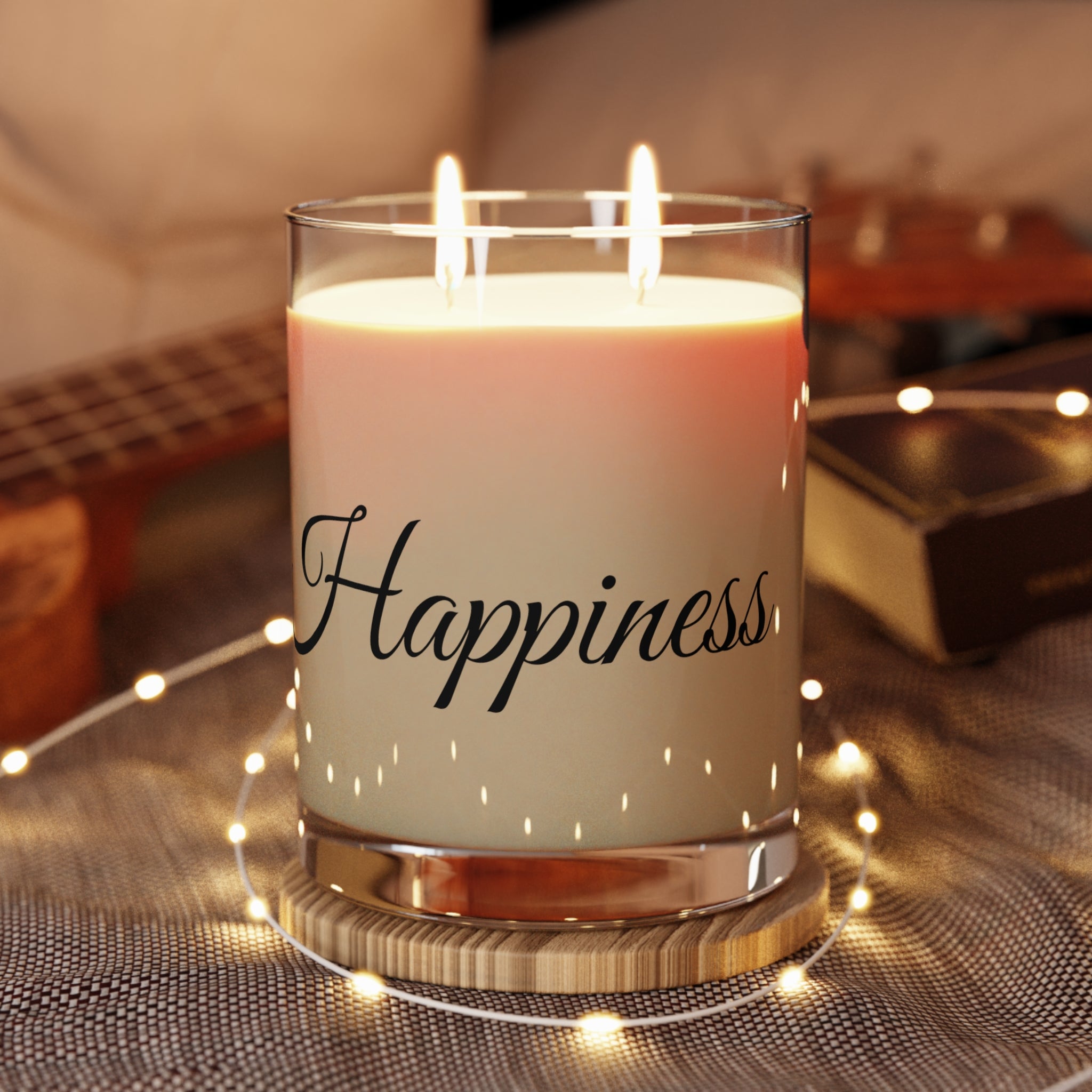 Happiness Scented Candle — 11oz Glass Jar, Uplifting Home Fragrance