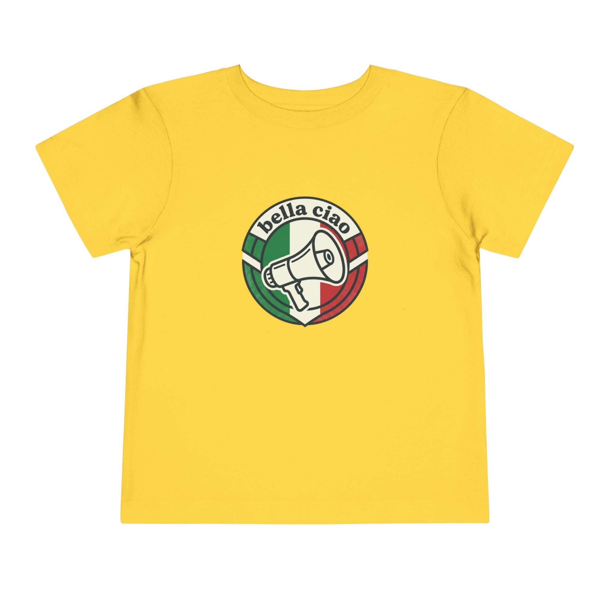 Toddler Tee • 'Bella Ciao' Italian Flag Megaphone Graphic