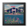 Framed Poster - Vintage Oceanside Pavilion Wine & Deli Storefront Photography Print
