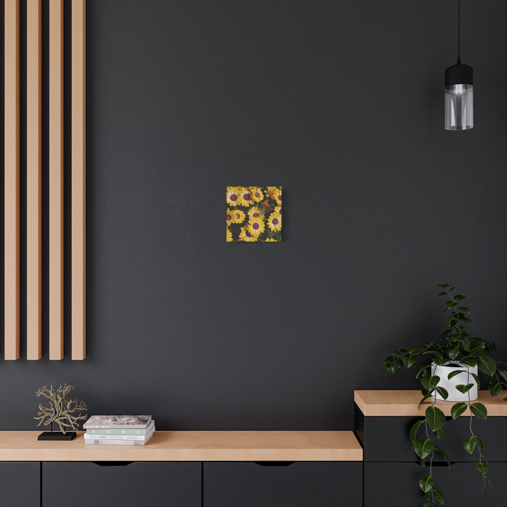 Yellow Daisy Floral Canvas Wall Art