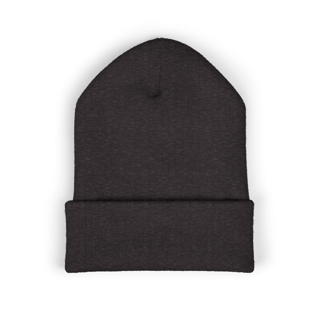 Gorro con puño y símbolo de reciclaje bordado