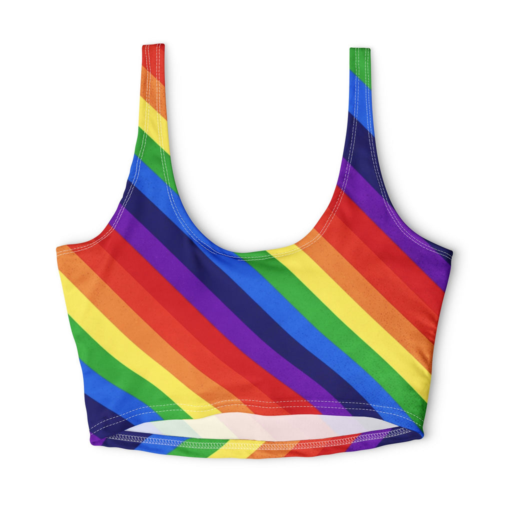 Rainbow Stripe Sports Bra