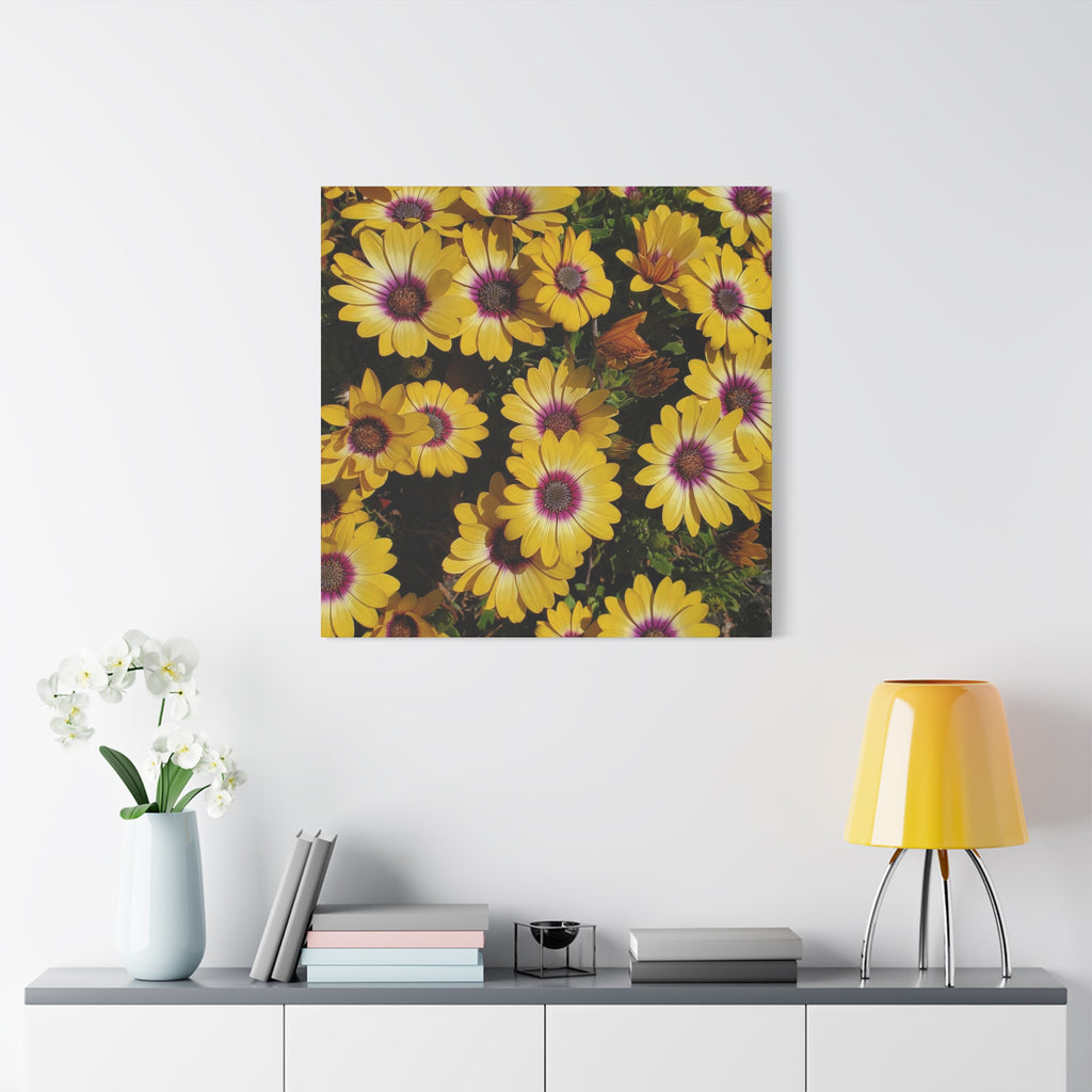 Yellow Daisy Floral Canvas Wall Art