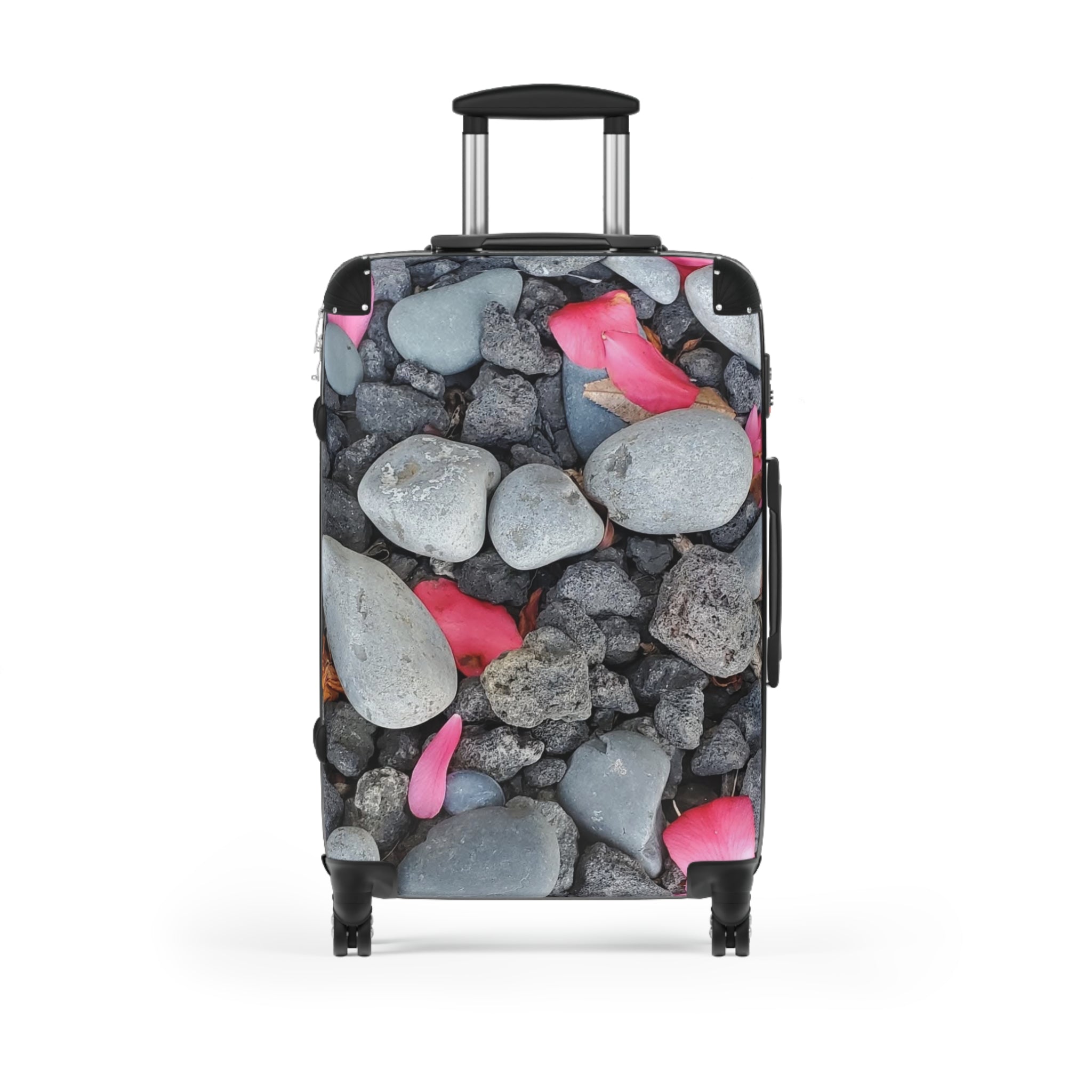 Maleta de cabina Pebble & Pink Petals — Equipaje de playa floral