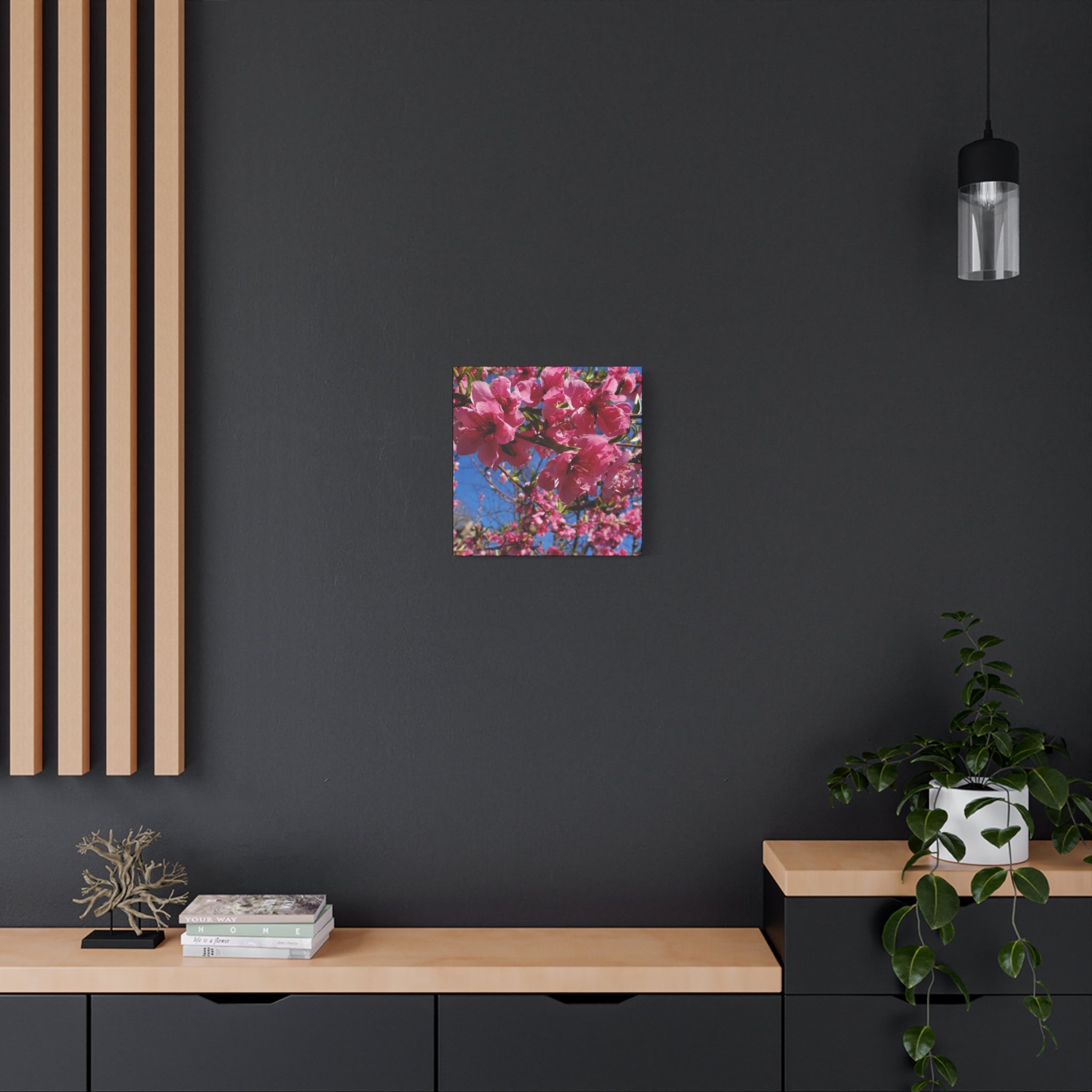 Pink Blossom Canvas Wall Art — Floral Print