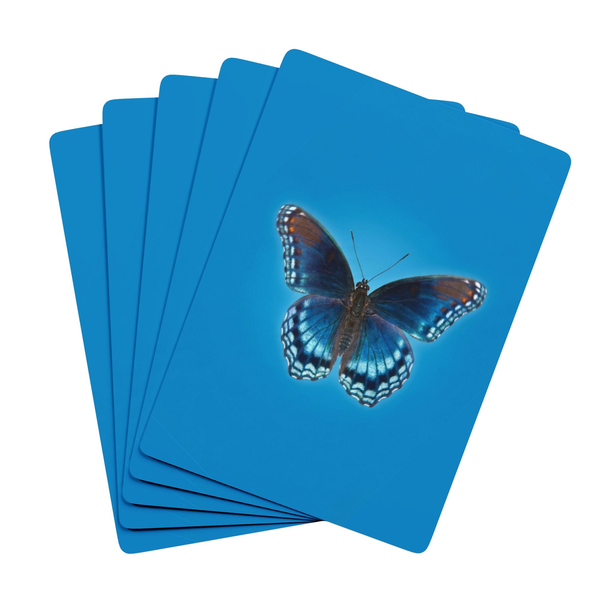 Butterfly Blue Playing Cards