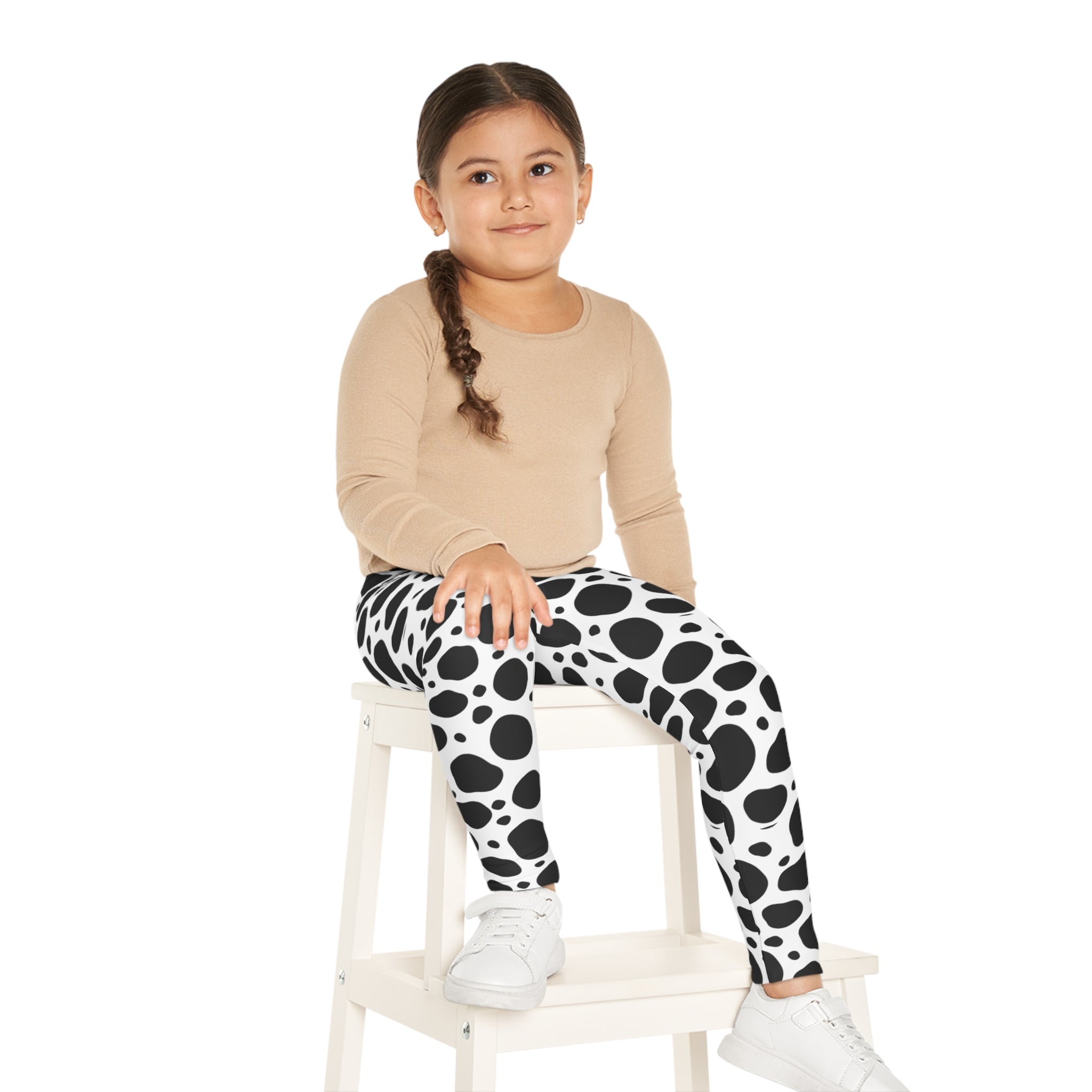 Mallas infantiles con estampado de vaca en blanco y negro | Estampado animal