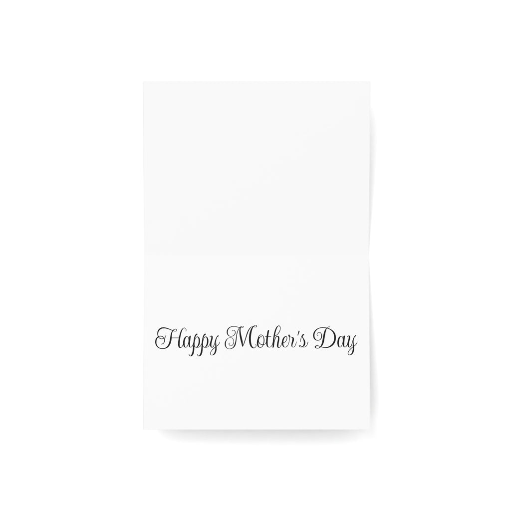 Tarjeta para el Día de la Madre con collage floral — Paquete de 1/10/30/50 (Diseño de lirios cala y corazones)