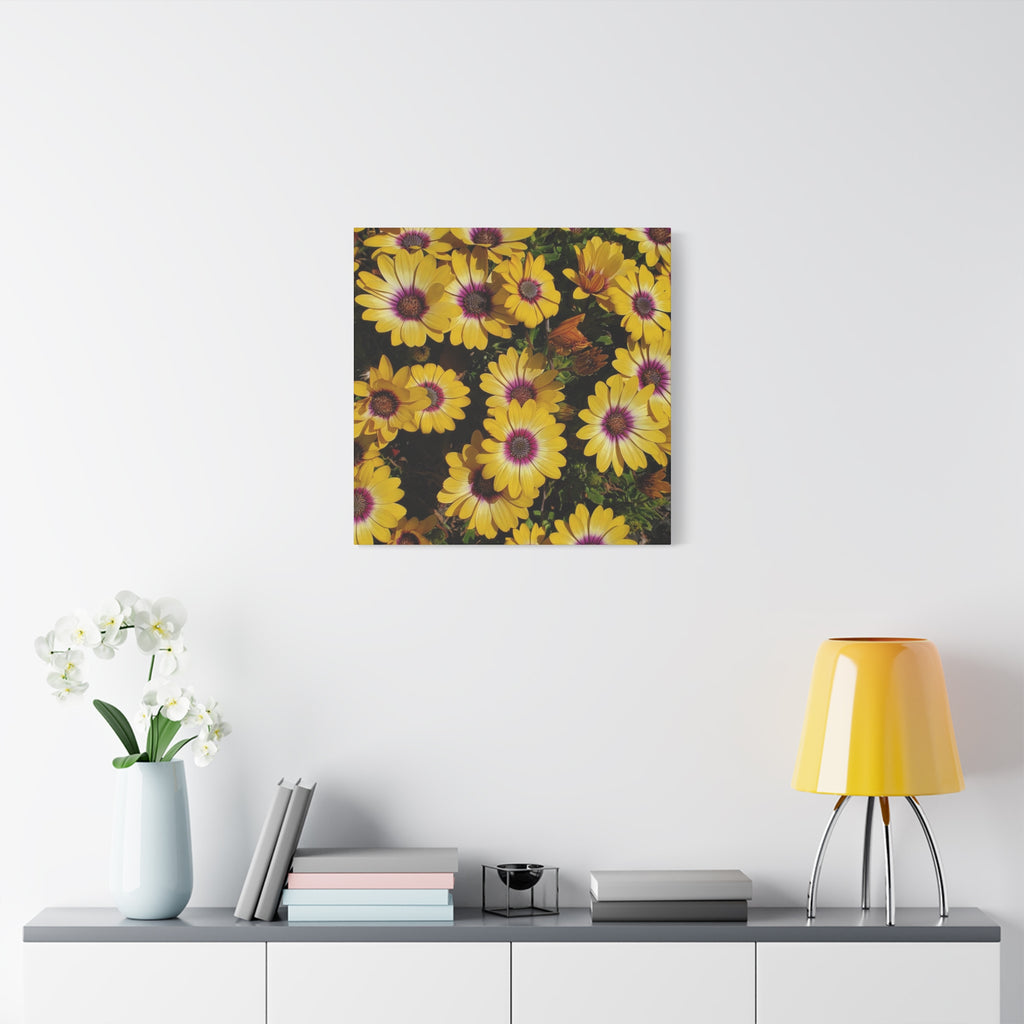 Yellow Daisy Floral Canvas Wall Art